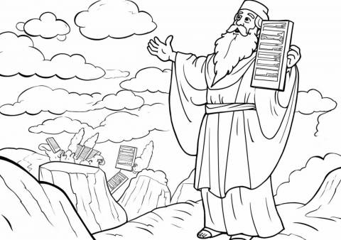 The Ten Commandments Coloring Pages, 10 commandments